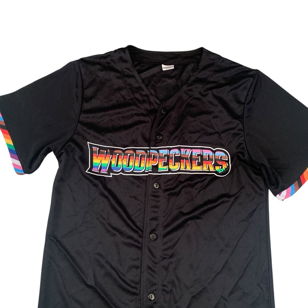 Success Brand Adult Men's Size M MiLB Fayetteville Woodpeckers #24 Mesh Jersey - Picture 12 of 14
